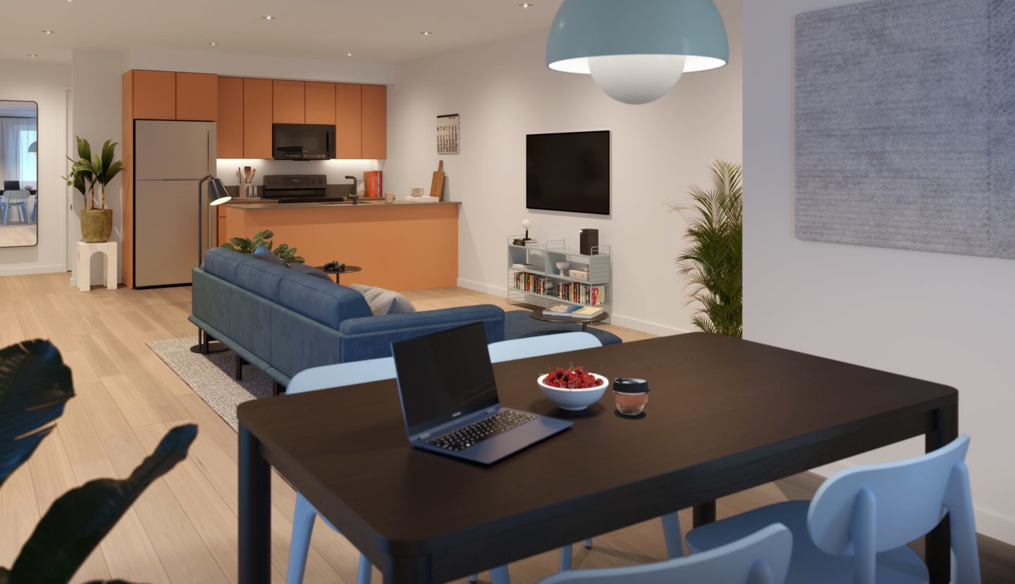 SEE-MORE living kitchen blue unit