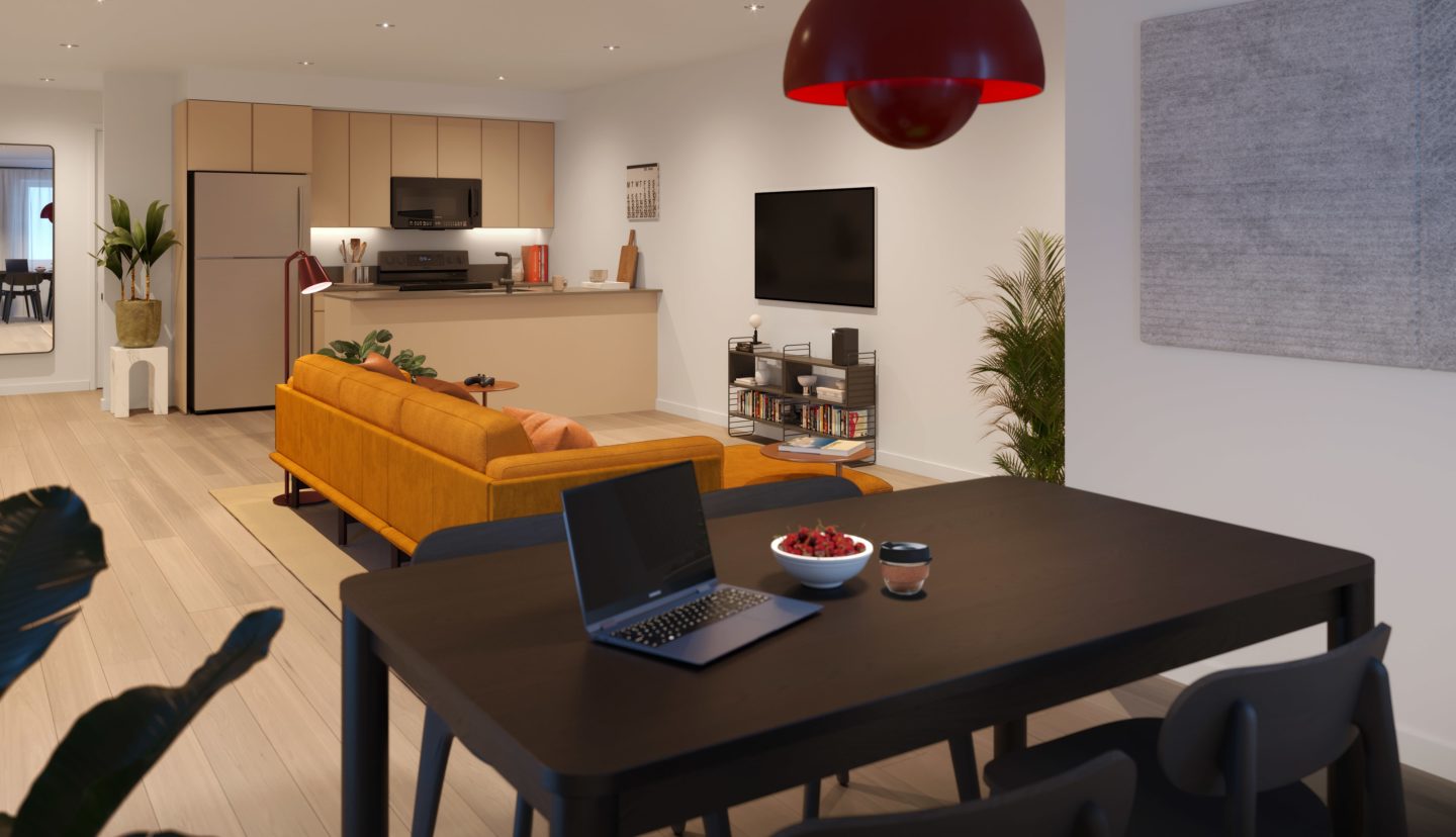 SEE-MORE living kitchen yellow unit